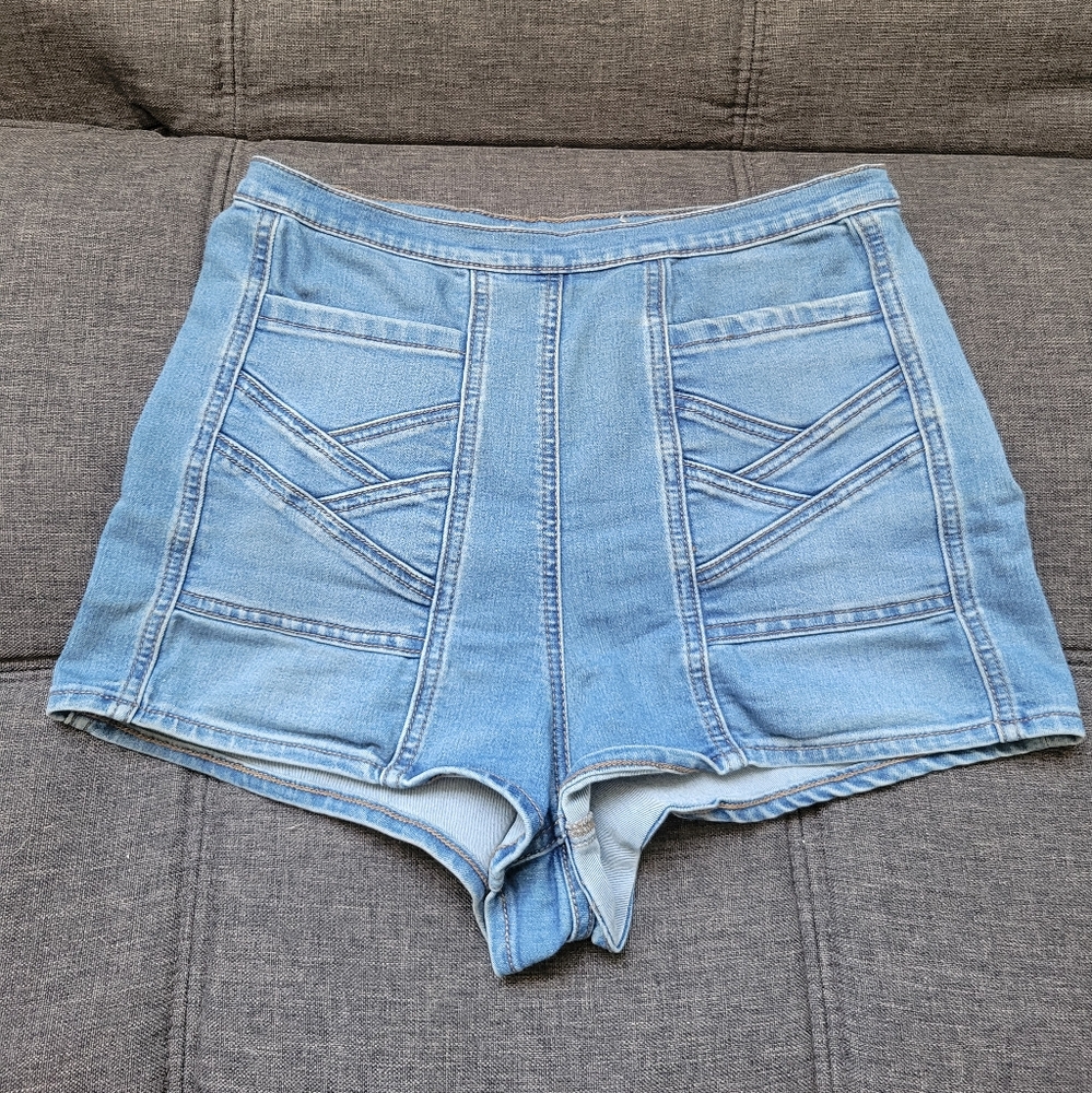 Free People Light Blue Jean Shorts